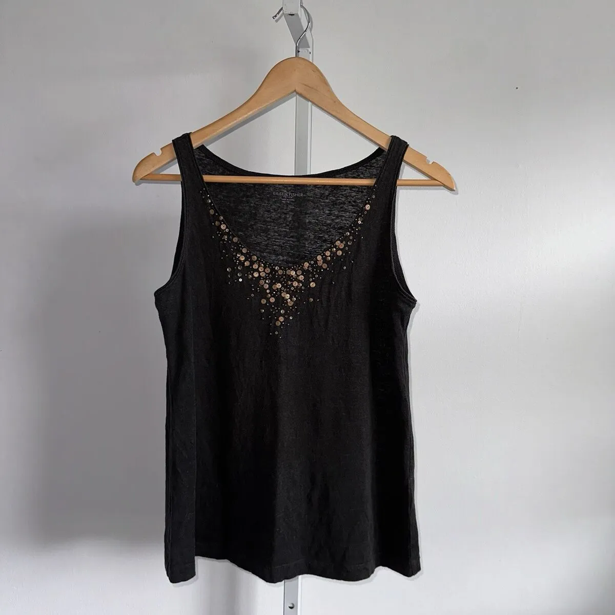 eileen fish steel slim tank with lace